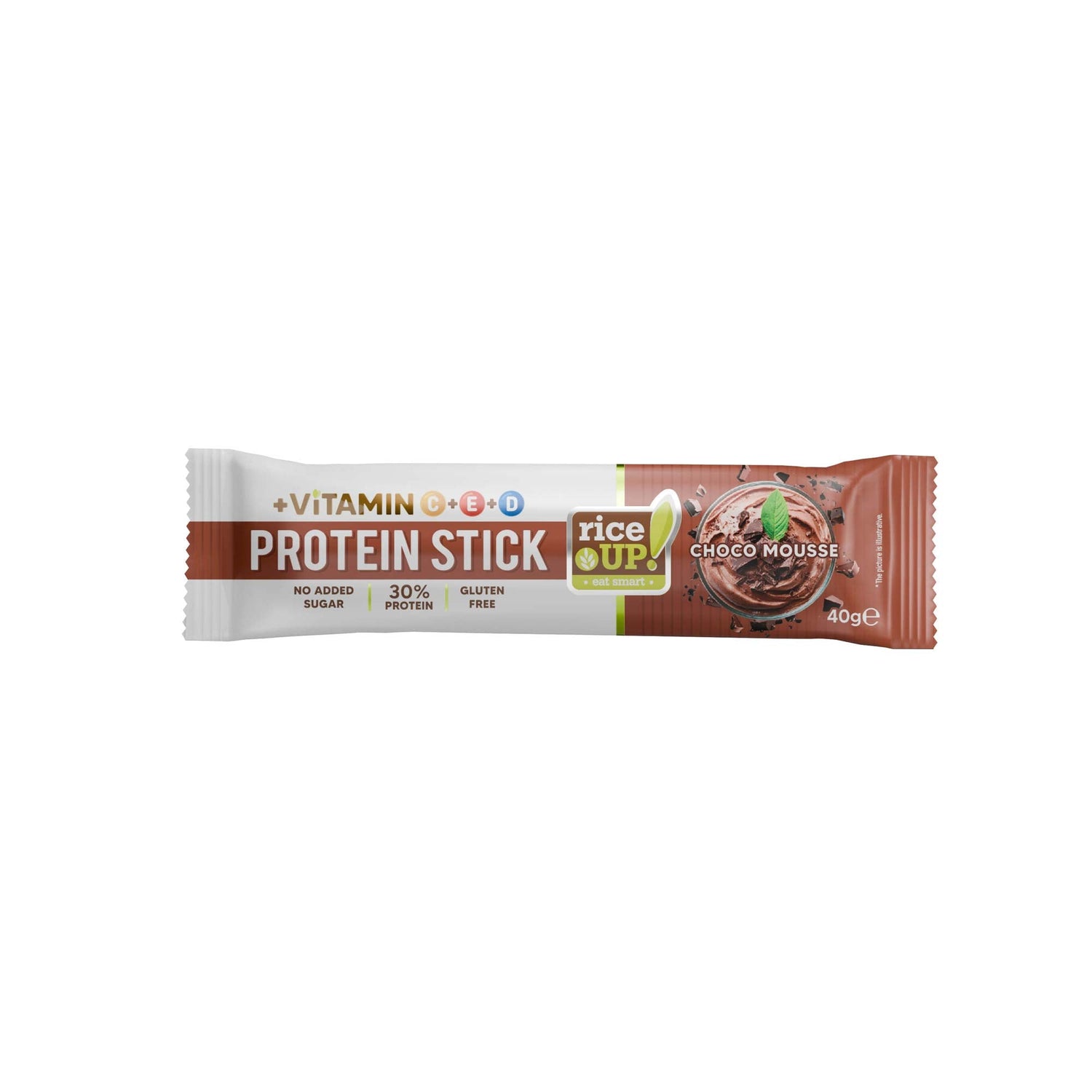 High Protein Stick Bar & No Added Sugar - 40g  RiceUP! - Nutra Best Bulgaria