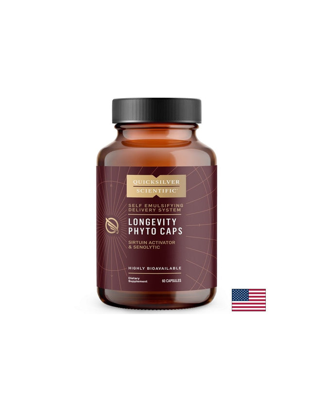 Формула за клетъчно здраве и дълголетие - Longevity - С куркумин, кверцетин, ресвератрол и птеростилбен, 60 капсули  Quicksilver - Nutra Best Bulgaria