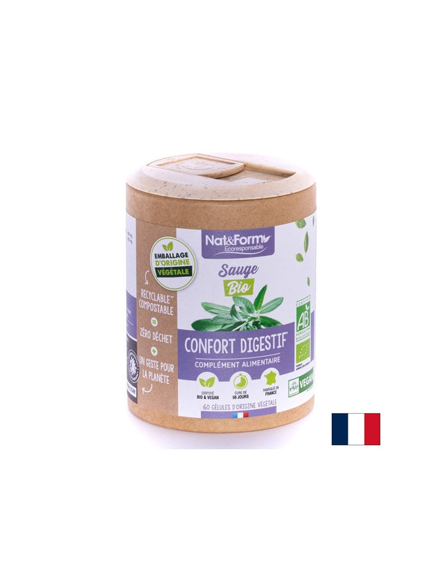 Противовъзпалително действие - Екстракт от Градински чай (Салвия), 60 капсули  Nat&Form - Nutra Best Bulgaria