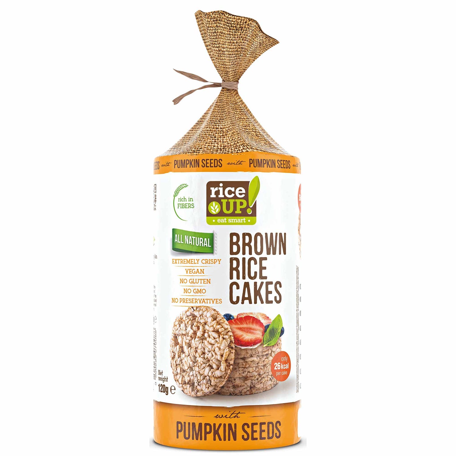 RiceUP! Brown Rice Cakes - 120g  RiceUP! - Nutra Best Bulgaria