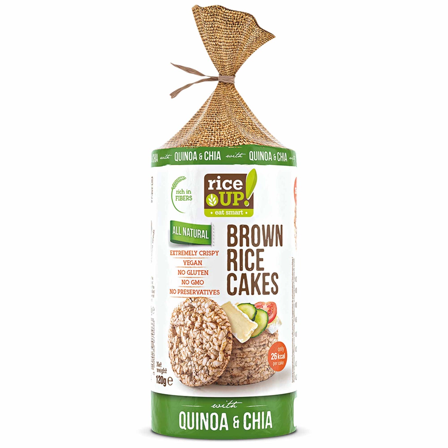 RiceUP! Brown Rice Cakes - 120g  RiceUP! - Nutra Best Bulgaria