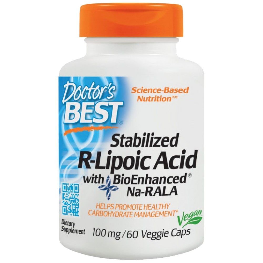 BEST R-Lipoic Acid / Stabilized NA-R-ALA 100 mg - 60 капсули  Doctor’s Best - Nutra Best Bulgaria