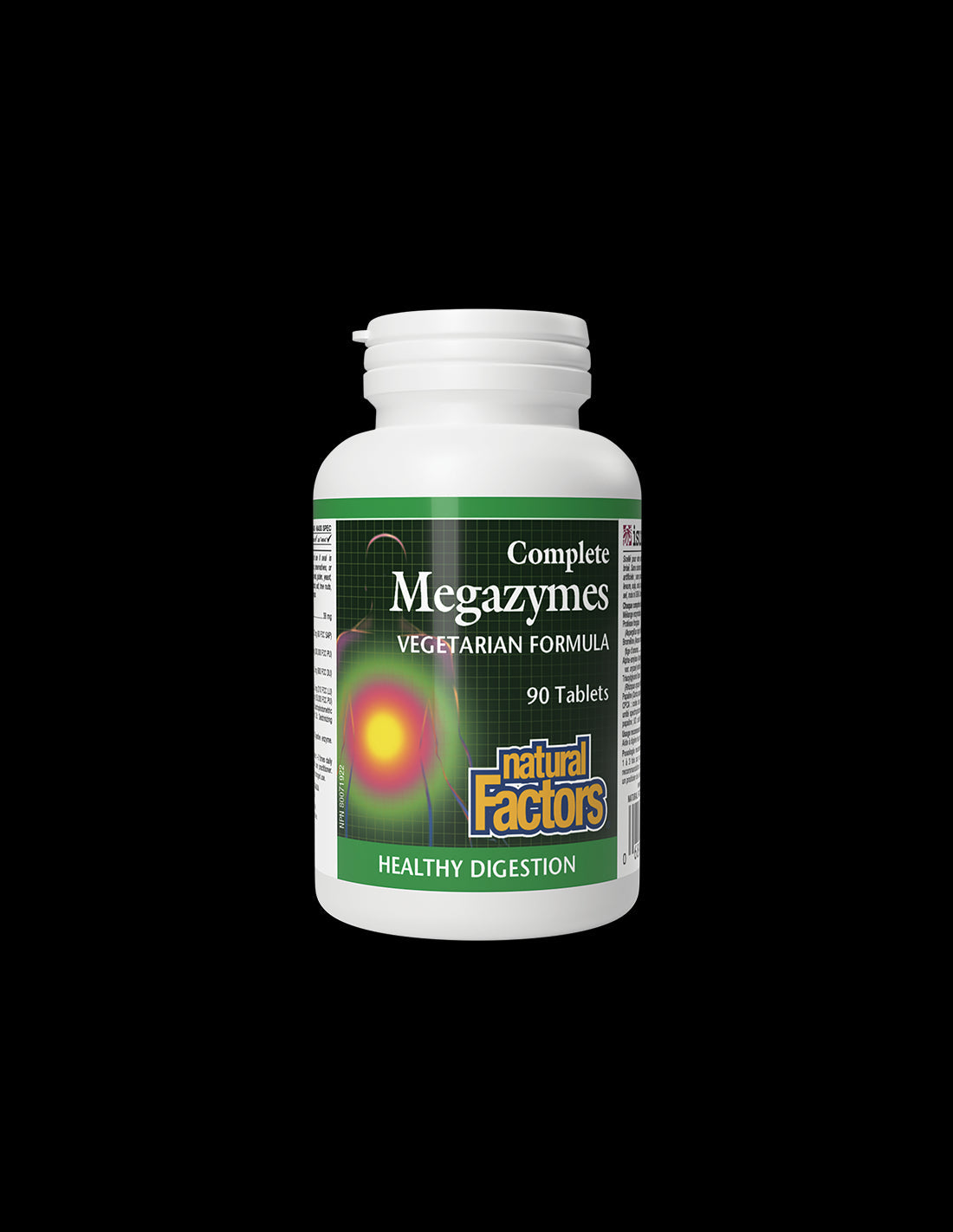 Растителни храносмилателни ензими - Complete Megazymes, 90 таблетки  Natural Factors - Nutra Best Bulgaria