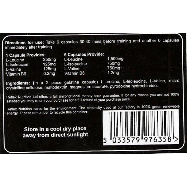 BCAA's - 500 капсули  Reflex - Nutra Best Bulgaria