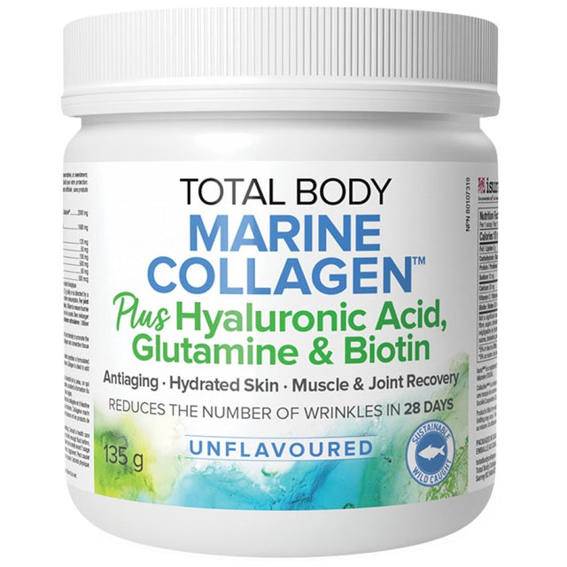 Total Body Marine Collagen™ with Hyaluronic Acid & Biotin - 135 грама  Natural Factors - Nutra Best Bulgaria