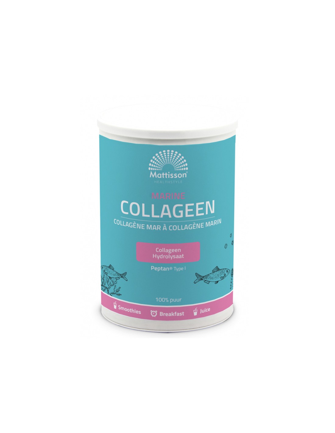 Рибен колаген тип I - Marine Collagen Peptan, 300 g прах  Mattisson Healthstyle - Nutra Best Bulgaria
