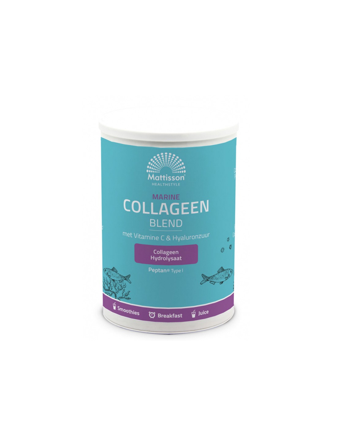 Рибен колаген тип I с витамин С и Хиалуронова киселина - Marine Collagen Peptan, 300 g  Mattisson Healthstyle - Nutra Best Bulgaria