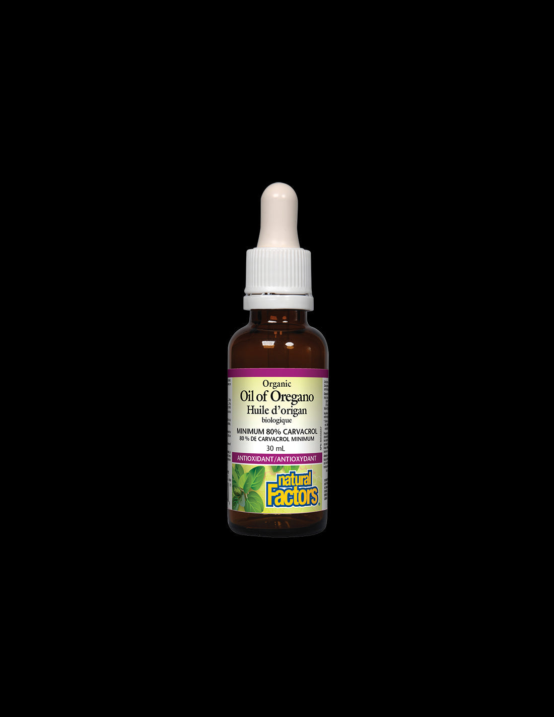 Риган масло, органик - Oil of Oregano Organic 30 mg, 187 дози, 30 ml Natural Factors  Natural Factors - Nutra Best Bulgaria
