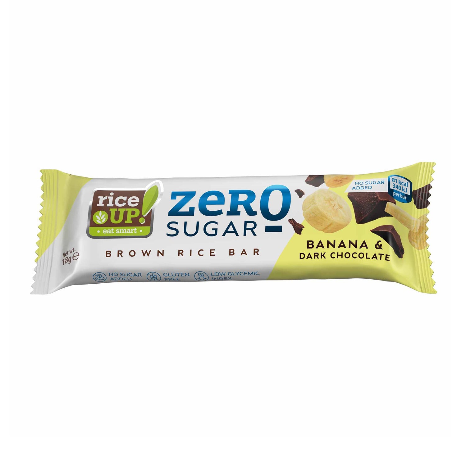 RiceUP! ZERO SUGAR - Оризов бар 18 g  RiceUP! - Nutra Best Bulgaria