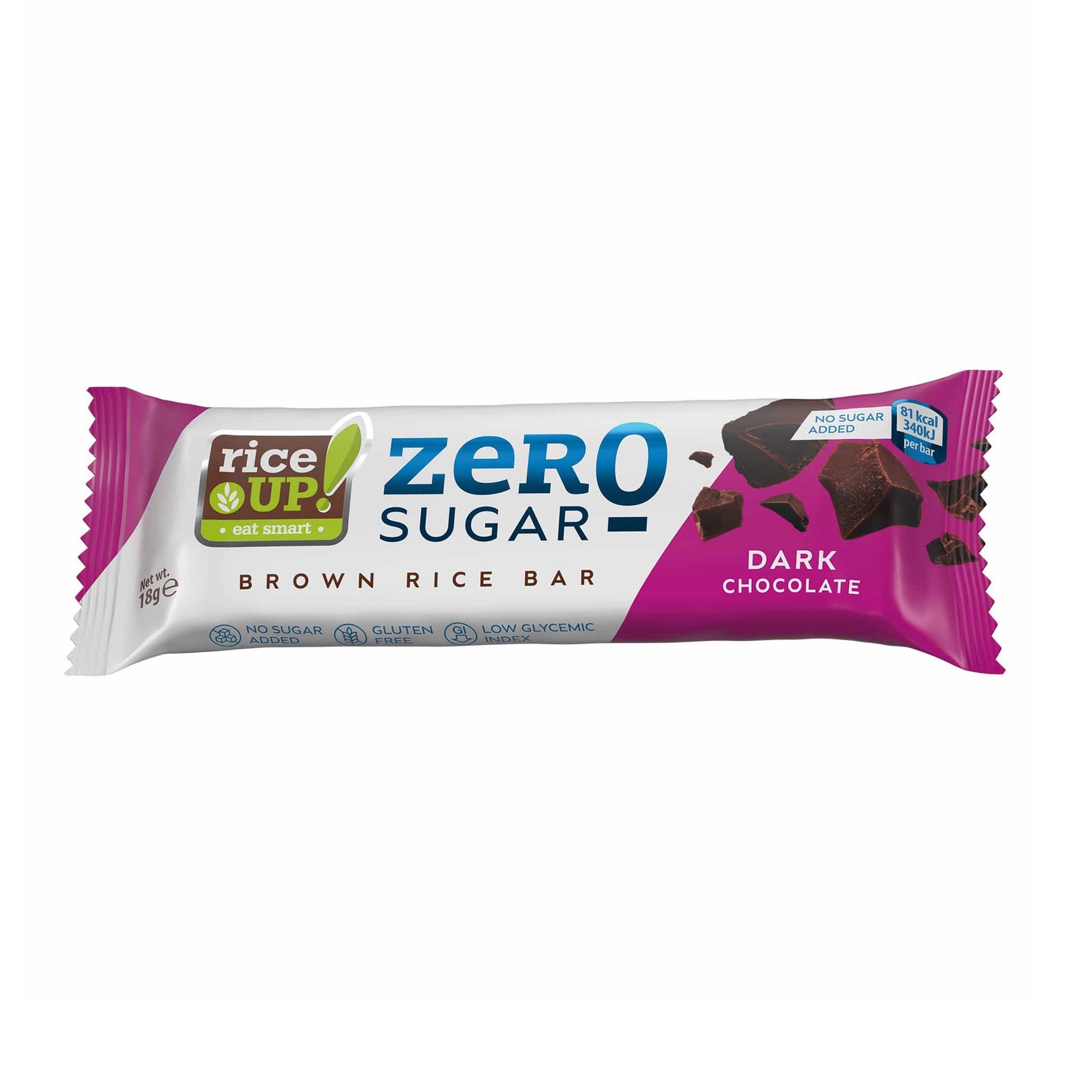 RiceUP! ZERO SUGAR - Оризов бар 18 g  RiceUP! - Nutra Best Bulgaria