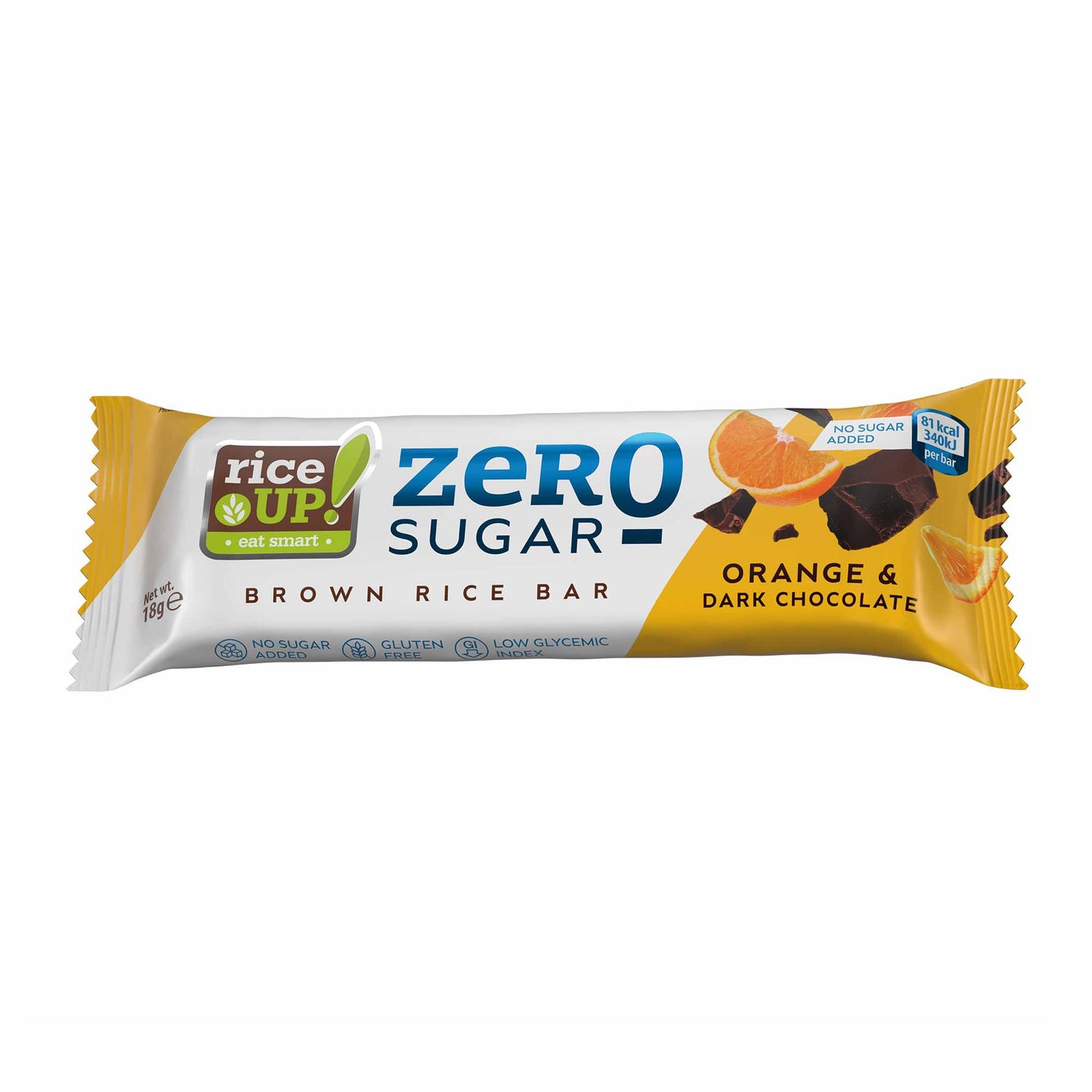 RiceUP! ZERO SUGAR - Оризов бар 18 g  RiceUP! - Nutra Best Bulgaria
