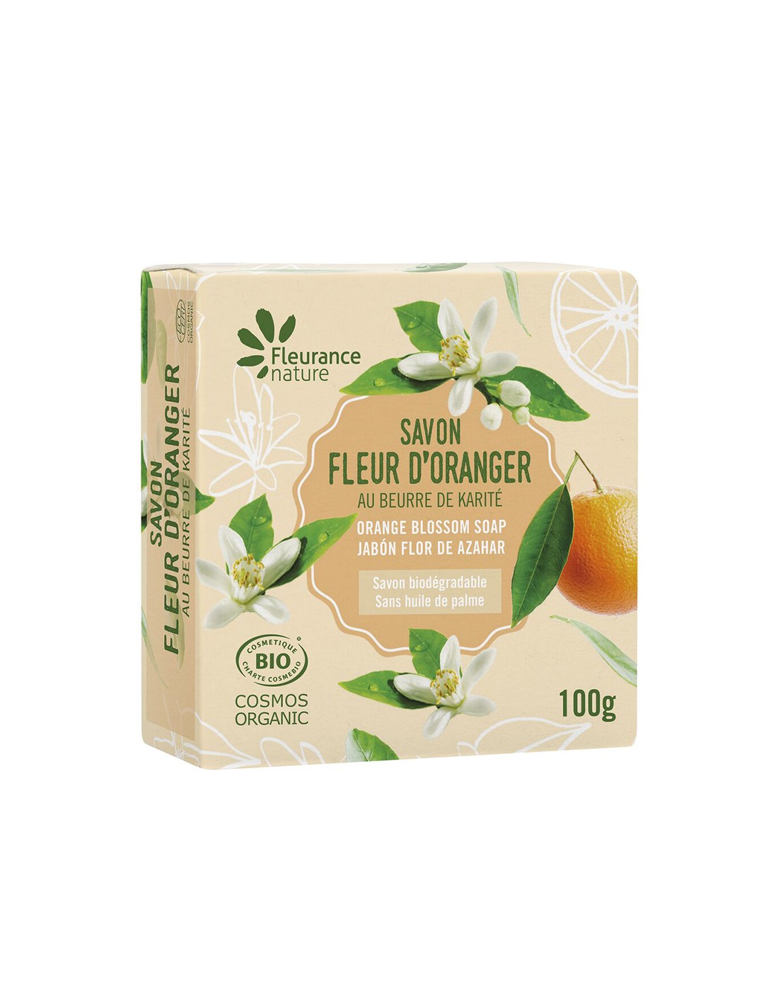 Сапун с портокалов цвят Био, 100 g Fleurance Nature  Fleurance Nature - Nutra Best Bulgaria