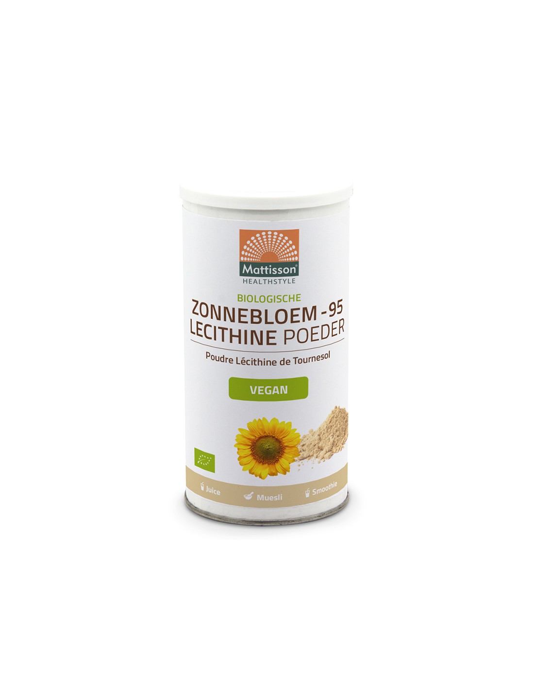Стрес и депресия - Слънчогледов лецитин Био, 180 g прах  Mattisson Healthstyle - Nutra Best Bulgaria