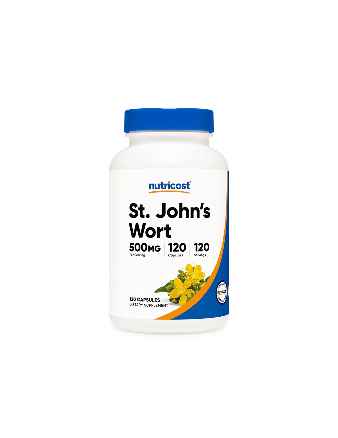 Стрес и добро настроение - Жълт кантарион, 500 mg х 120 капсули  Nutricost - Nutra Best Bulgaria