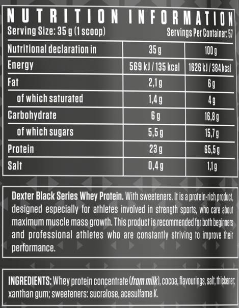 Black Series | Whey Protein - 1995 грама  Dexter Jackson Signature Series - Nutra Best Bulgaria