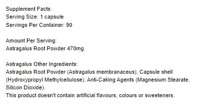 Astragalus 470 mg - 90 капсули  Holland and Barrett - Nutra Best Bulgaria