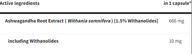 Ashwagandha 666 mg | with 1.5% Withanolides - 60 капсули  Trec Nutrition - Nutra Best Bulgaria
