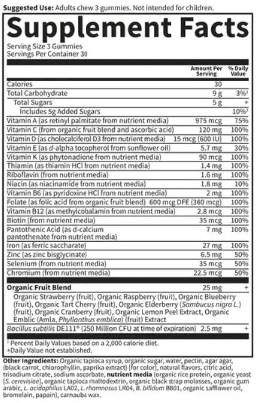 Vitamin Code Prenatal Multi with Iron & Folate Gummies - 90 желирани бонбони  Garden Of Life - Nutra Best Bulgaria