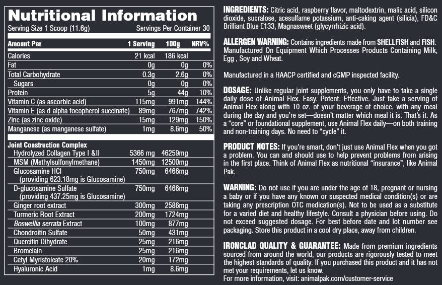 Animal Flex Powder - 348 грама  Universal Animal - Nutra Best Bulgaria