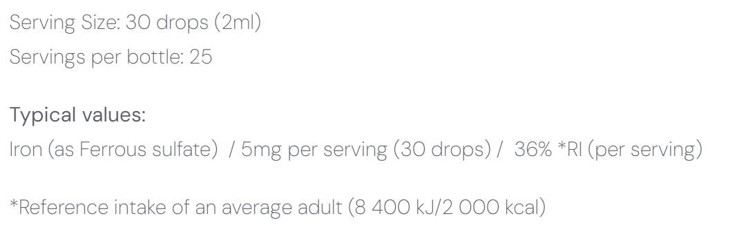 Liquid Ionic Iron - 50 мл  KIKI Health - Nutra Best Bulgaria