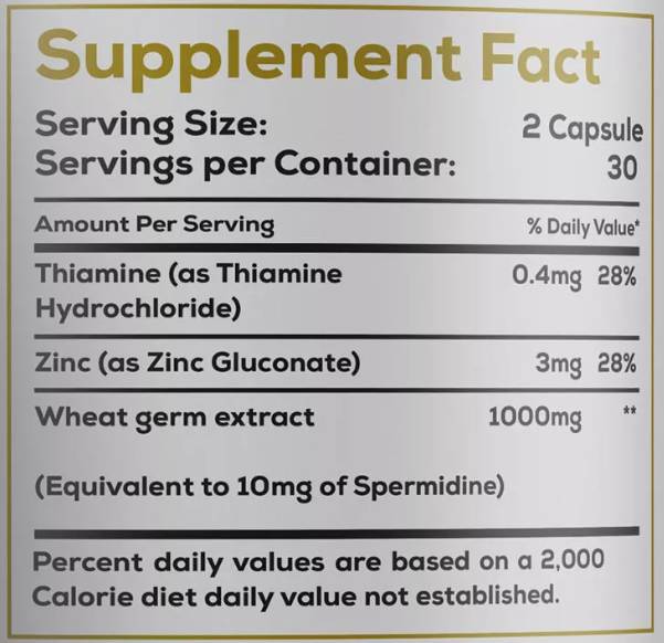Spermidine - Super Strength 10 mg - 60 капсули  Oly. - Nutra Best Bulgaria