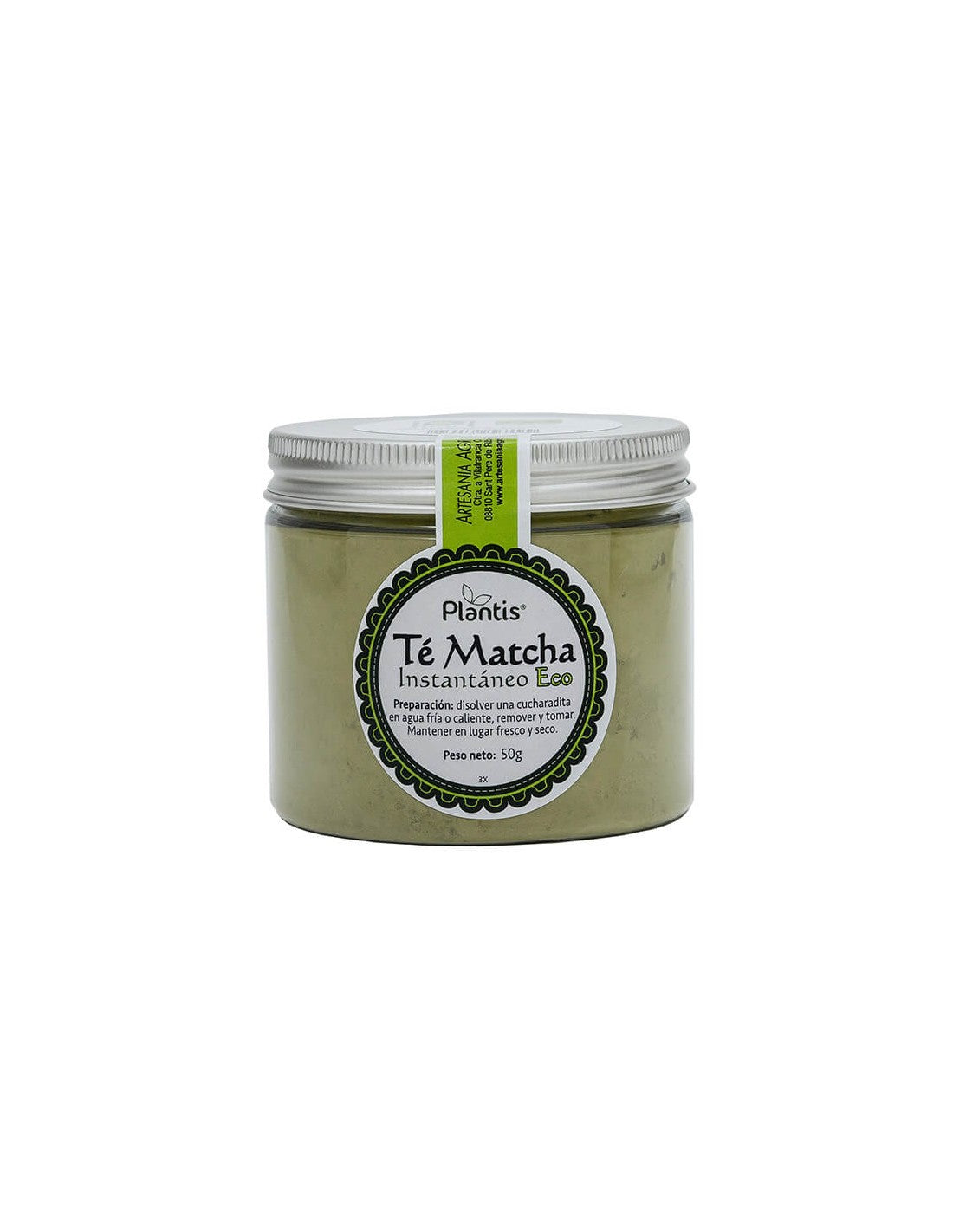Инстантен чай на прах от био матча – метаболизъм и енергия - Té Matcha Instantáneo Eco Plantis®, 50 g прах  Artesania Agricola - Nutra Best Bulgaria