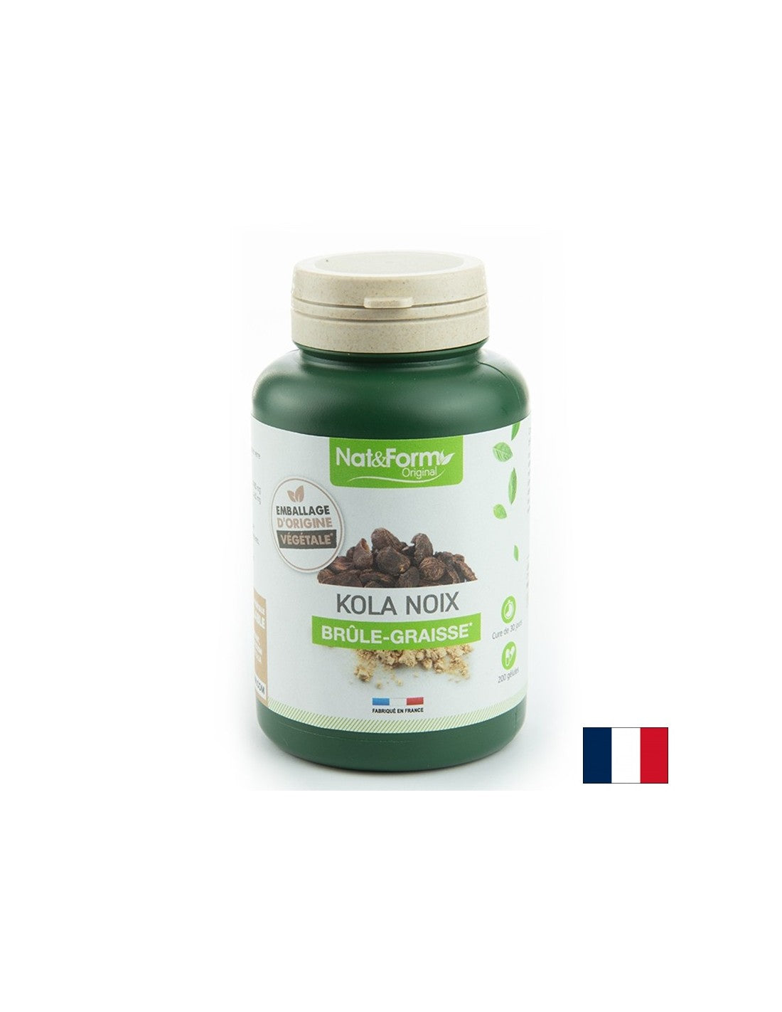 Тонус - Кола (ядки), 200 капсули  Nat&Form - Nutra Best Bulgaria