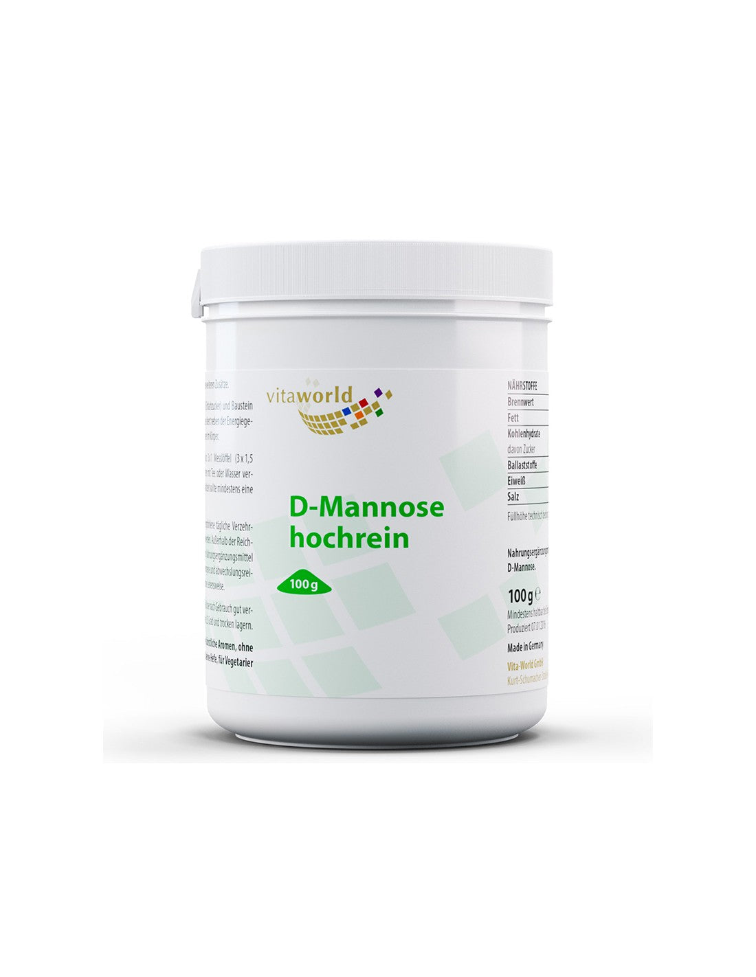 Уринарен тракт - D-маноза (от царевица), 100 g прах  Vita World - Nutra Best Bulgaria