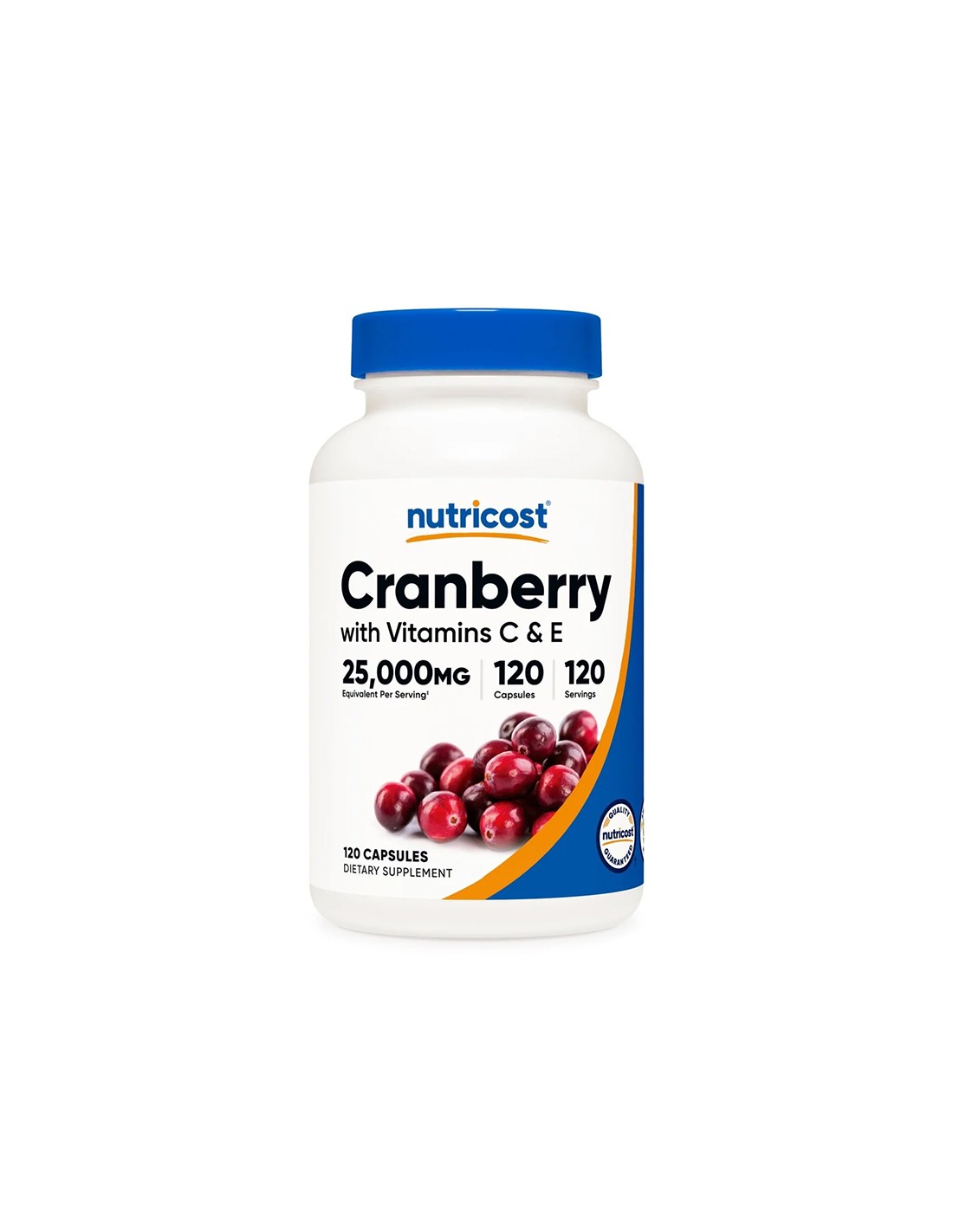 Уринарно здраве - Червена боровинка 500 mg  + витамин С и Е, 120 капсули  Nutricost - Nutra Best Bulgaria