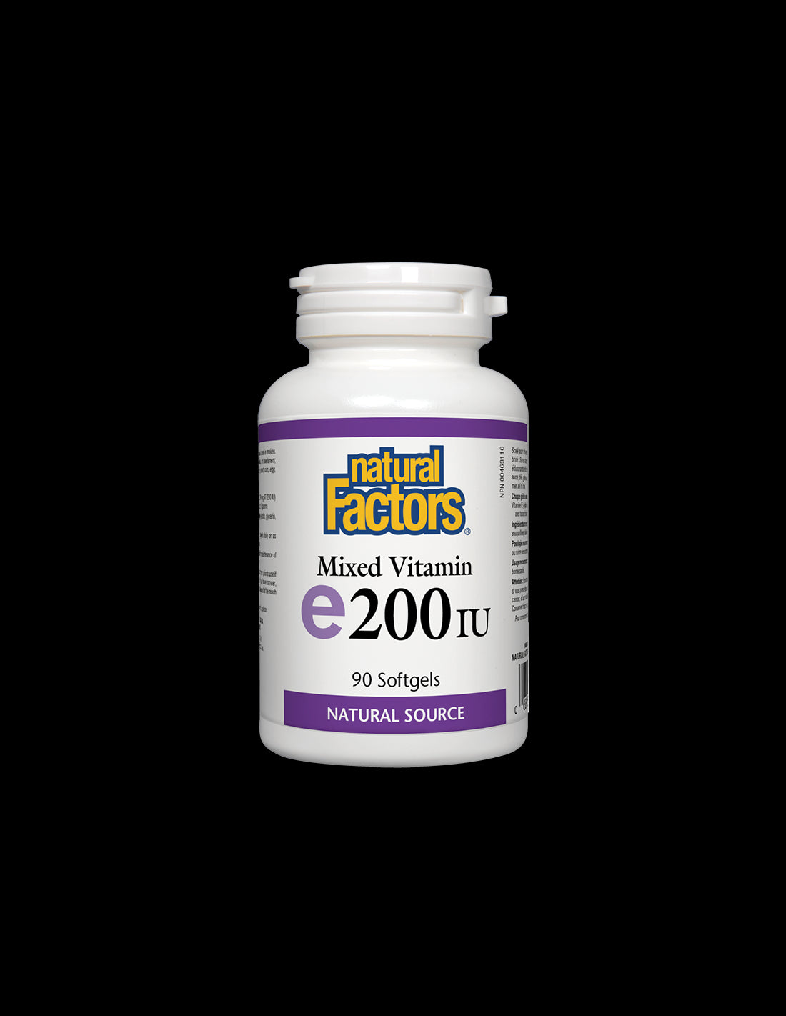 Vitamin E 200 IU Natural Source Tocopherol - 90 капсули  Natural Factors - Nutra Best Bulgaria