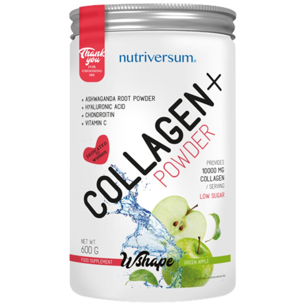 Collagen+ Powder | with Hyaluronic Acid, Chondroitin & Vitamin C - 600 грама  Nutriversum - Nutra Best Bulgaria