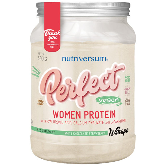 Perfect | Vegan Women Protein with Hyaluronic Acid, L-Carnitine 500 грама  Nutriversum - Nutra Best Bulgaria
