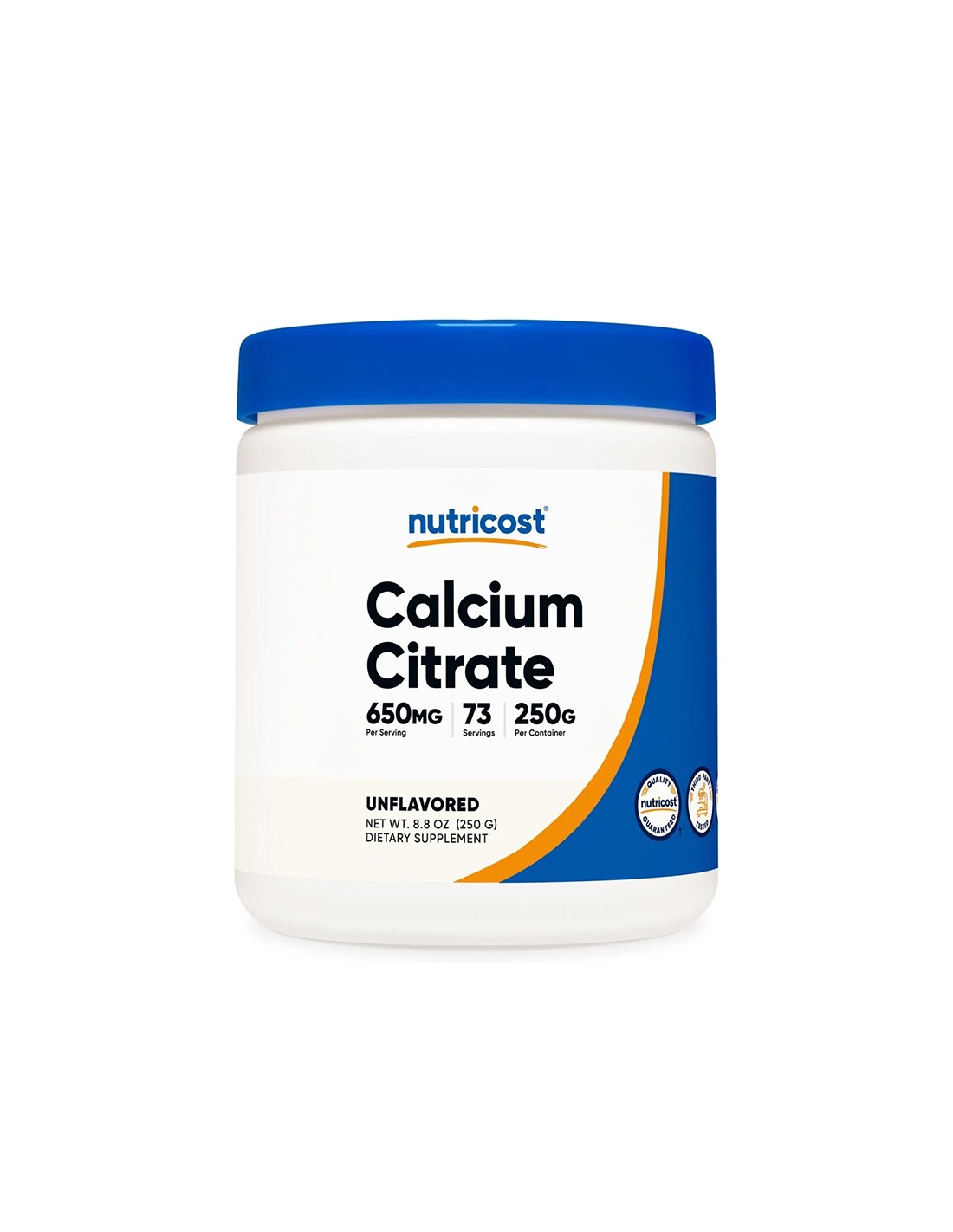 Здрави кости - Калций (цитрат), прах 250 g  Nutricost - Nutra Best Bulgaria