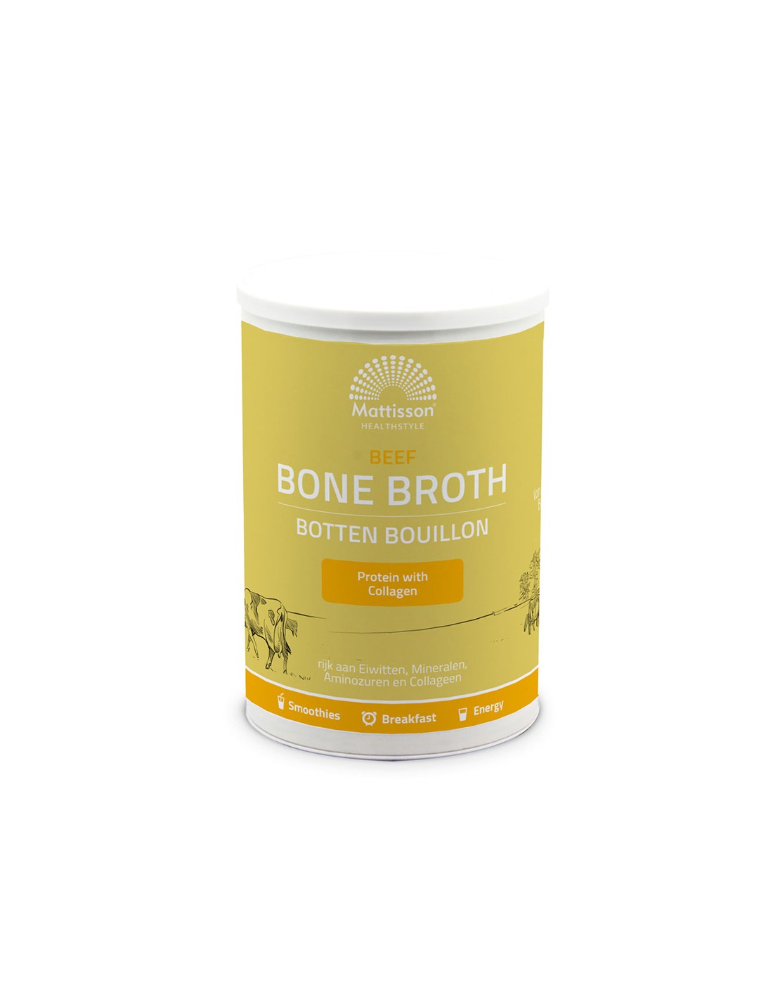 Здрави стави и Красива кожа - Телешки костен бульон на прах, 250 g  Mattisson Healthstyle - Nutra Best Bulgaria