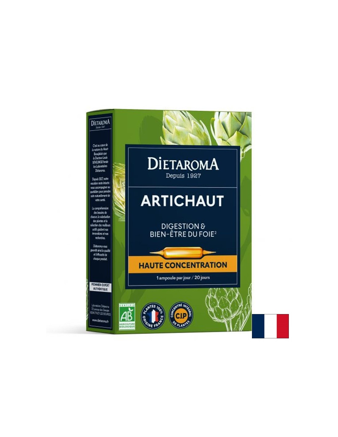 Жлъчка и черен дроб - Артишок, 20 ампули за пиене  Dietaroma - Nutra Best Bulgaria