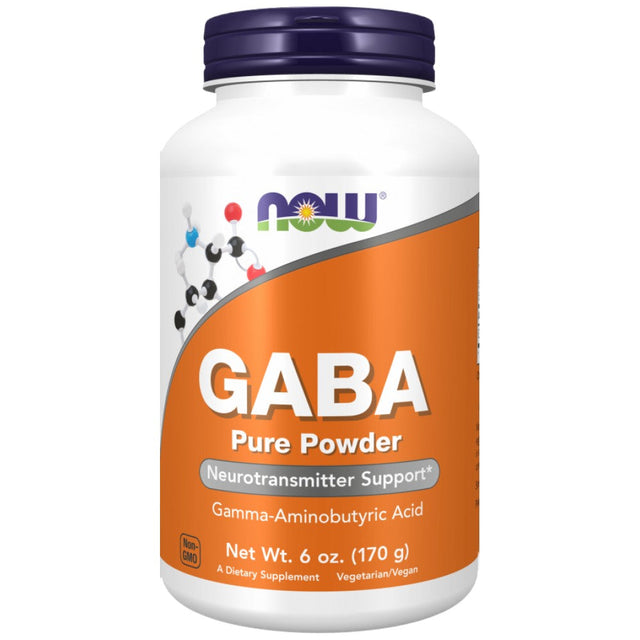 GABA Powder - 170 грама  NOW Foods - Nutra Best Bulgaria