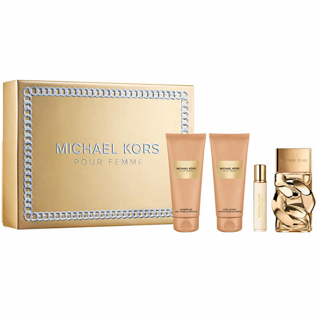 Michael Kors Pour Femme Eau De Parfum Spray 100ml Set 4 Pieces - Nutra Best Bulgaria