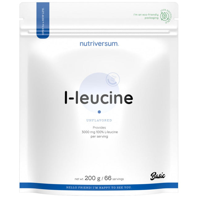 L-Leucine Powder | 100% Pure Leucine - 200 грама  Nutriversum - Nutra Best Bulgaria