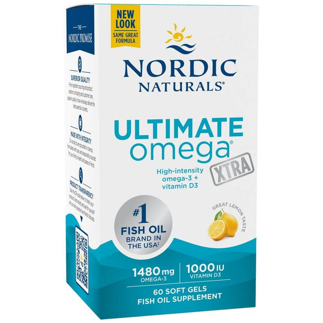 Ultimate Omega Xtra | With Vitamin D3 - 60 Гел капсули - Nutra Best Bulgaria