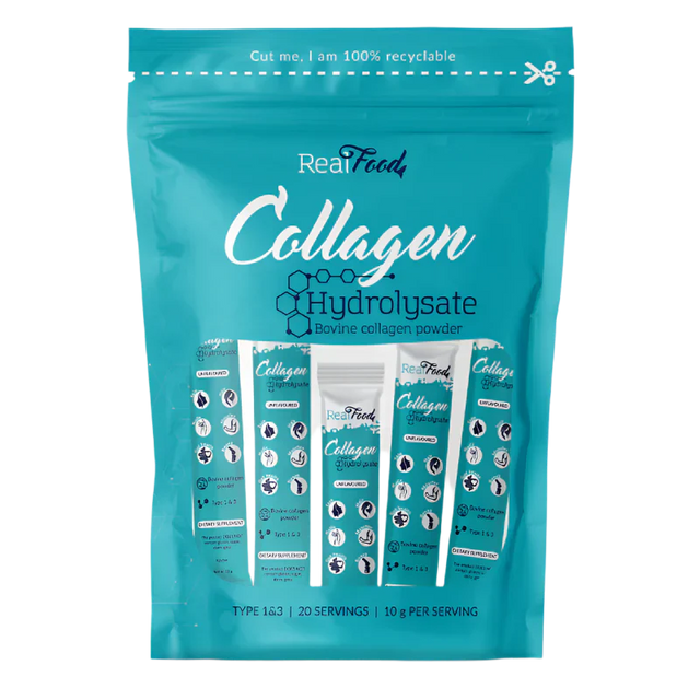 Хидролизиран телешки колаген тип 1 и 3 (10000 мг) - 20 дози  RealFood - Nutra Best Bulgaria