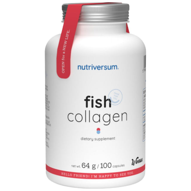 Hydrolyzed Fish Collagen 500 mg | Dedicated to Women - 100 капсули - Nutra Best Bulgaria