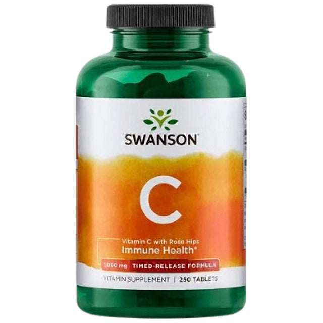Timed-Release Vitamin C 1000 mg | With Rose Hips 250 Флакона - Nutra Best Bulgaria