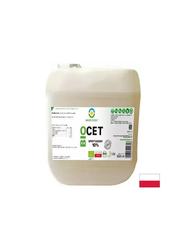 Алкохолен оцет БИО 10%, 5 L  Biofood - Nutra Best Bulgaria