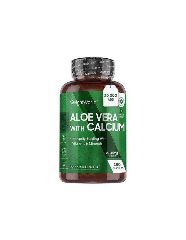 Стомашно-чревен тракт - Алое Вера10 g + Калций 75 mg, 180 капсули - Aloe Vera  WeightWorld - Nutra Best Bulgaria
