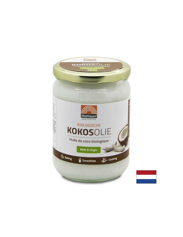 100 % Кокосово масло (сурово, студено пресовано) Био 500 ml  Mattisson Healthstyle - Nutra Best Bulgaria