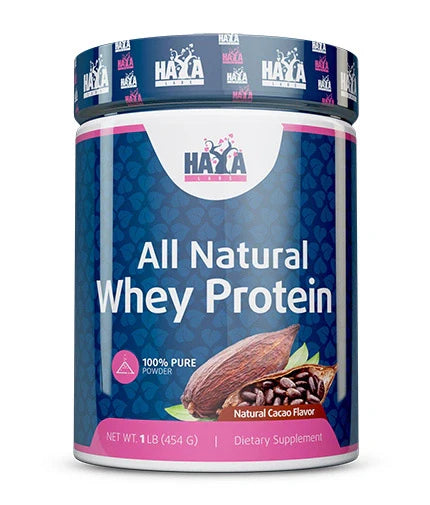 100% All Natural Whey Protein  / Natural Cacao - 0.454 kg  Haya Labs - Nutra Best Bulgaria