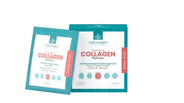 100% Collagen Peptides 10000mg Sashes 7 x 10 grams  Bioherba - Nutra Best Bulgaria