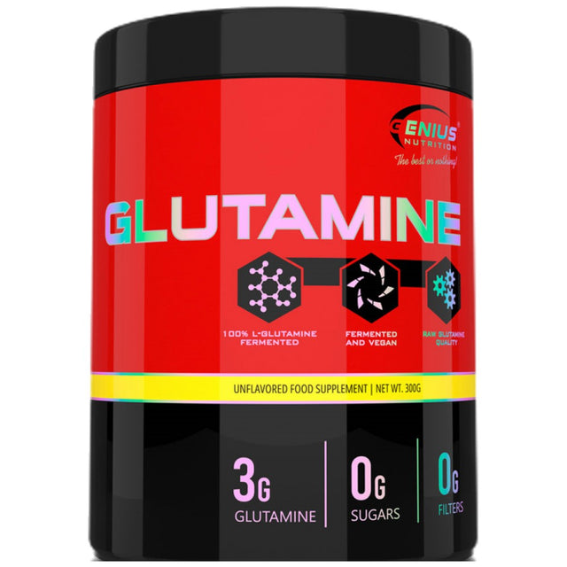 100% Fermented Glutamine - 300 грама  Genius Nutrition - Nutra Best Bulgaria