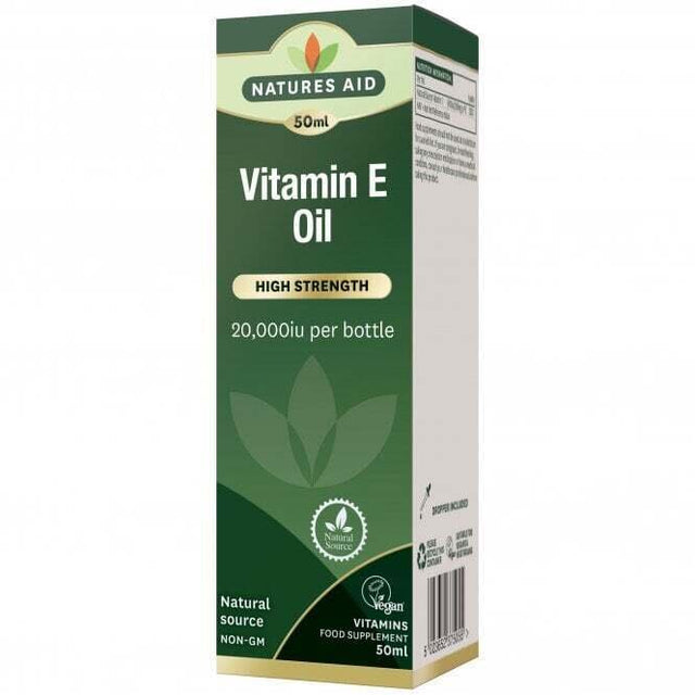 Натурален Витамин Е течен (100% Natural Vitamin E Oil) 20,000iu 50мл NaturesAid  Natures Aid - Nutra Best Bulgaria