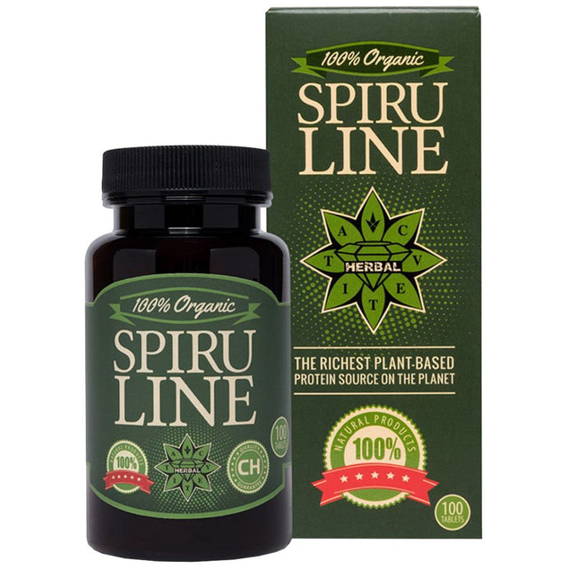 100% Organic Spiruline - 100 Таблетки  Cvetita Herbal - Nutra Best Bulgaria